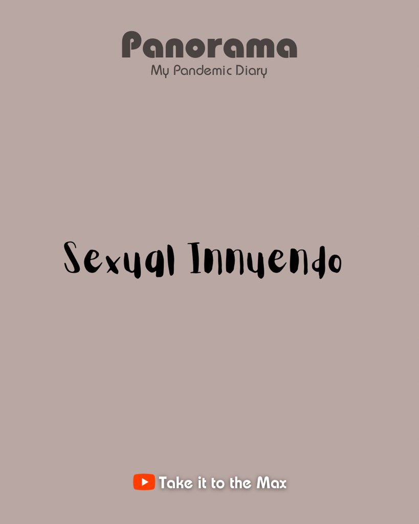 takeit_tothemax's tweet photo. Sexual Innuendo 🤭

https://t.co/duqugra2mc

#Panorama #mypandemicdiary #pandemic #Covid19 #storytelling #youtubeshorts #takeittothemax https://t.co/uDjZ8H2WnK
