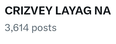 grabe ganto tau ka Oa

CRIZVEY LAYAG NA