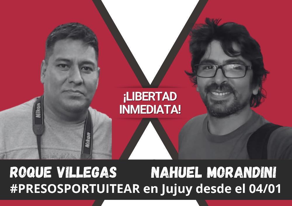 vikingomaldo's tweet photo. Libertad para Roque Villegas y Nahuel Moraandini. Presos por Tuitear en Jujuy desde el 4/1. #LibertadYa #MoralesEsResponsable #MoralesDictador https://t.co/gny64HKmah