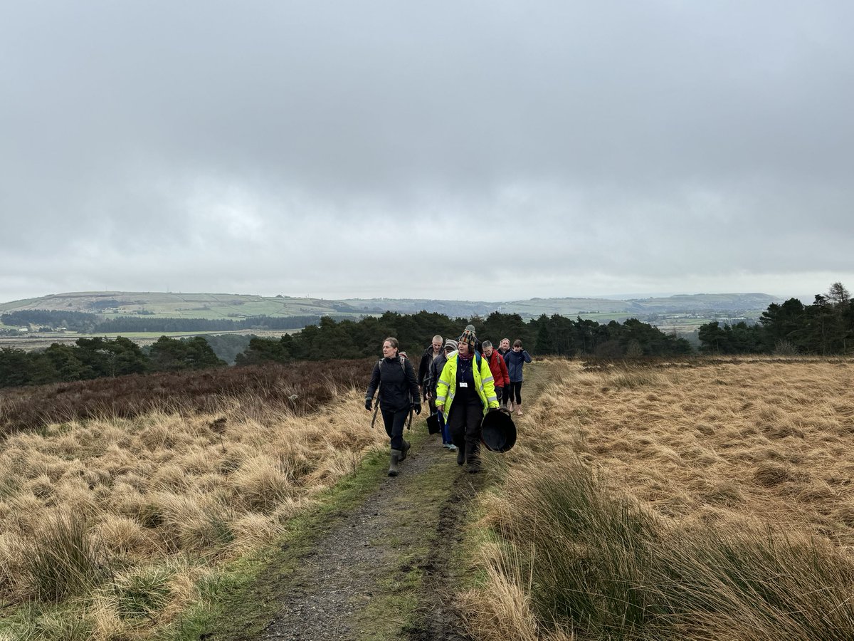 Brought @MayorOfWY & team to see innovative work on Sphagnum moss restoration & planting @OgdenWater near Halifax. Originally funded by @TNLComFund Jill & @CalderCountry volunteers are leading the way in restoring our peatlands & moors. Real #ClimateAction & #floodresilience 💚