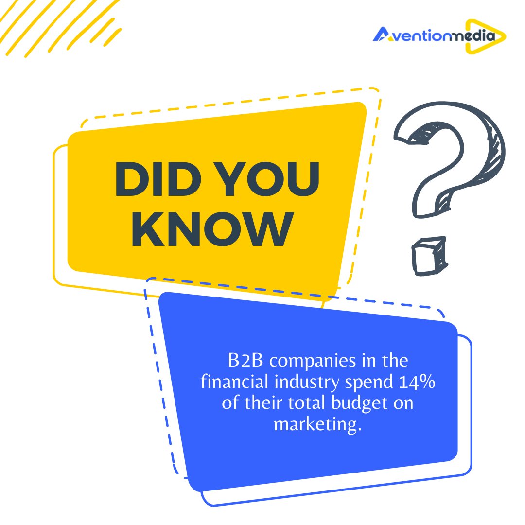 A calculated push for growth! 💼📈 

#B2BMarketing  #FinancialServices #MarketingBudget  #FinancialIndustry  #MarketingStrategy #FinancialGrowth  #Aventionmedia