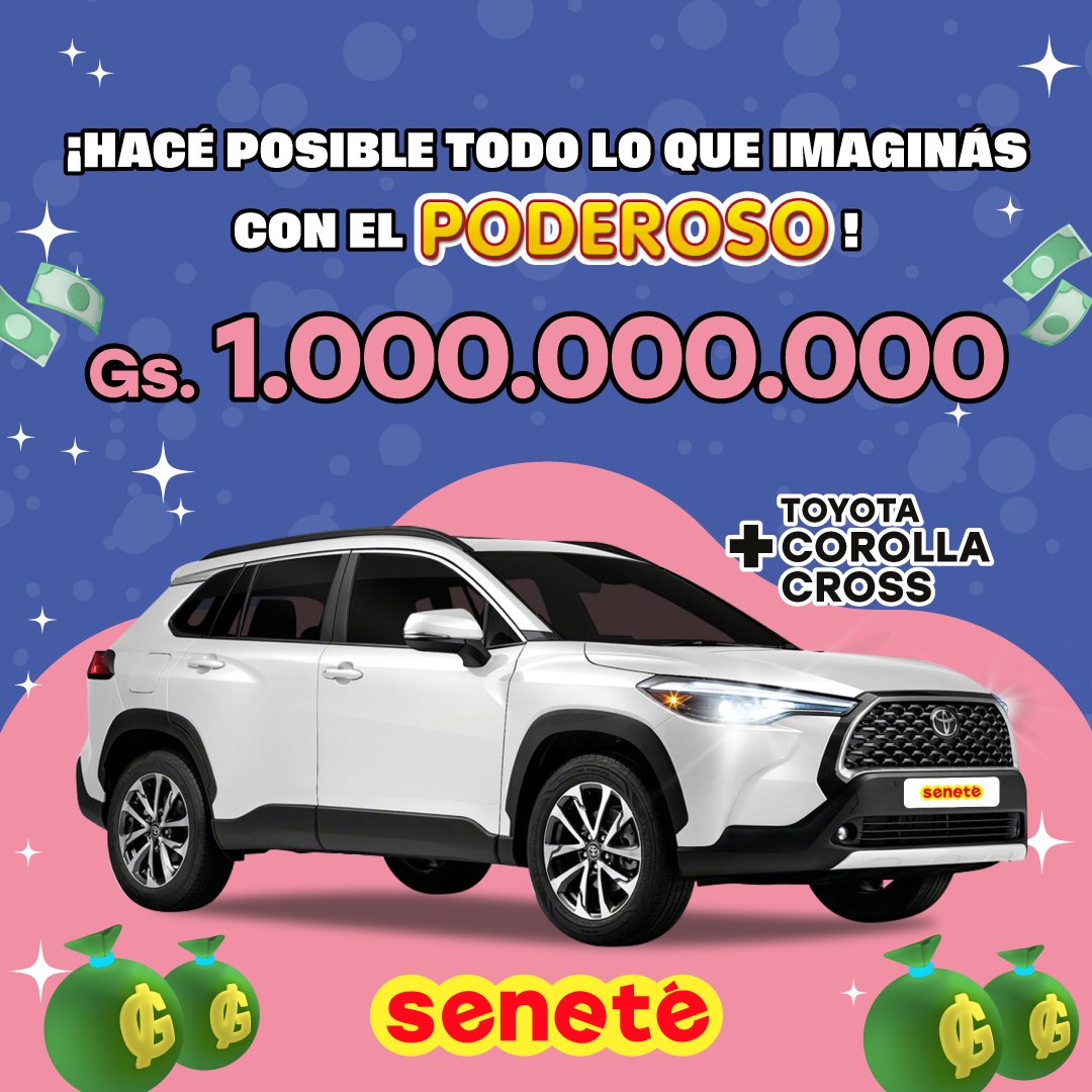 Senetepy's tweet photo. 🤑 ¡El poderoso crece y crece!
🥳 Cumplí todo aquello que siempre soñaste
📲 Comprá tu cartón de la suerte ingresando a 👉🏻 https://t.co/98kKfAz5mg
🎁 Con tu primera compra en la web, te llevás un cartón de regalo
#ChePoRemoi #Seneté #Suerte #Ganador #Millonario #Premios https://t.co/ABwAzKUHKt