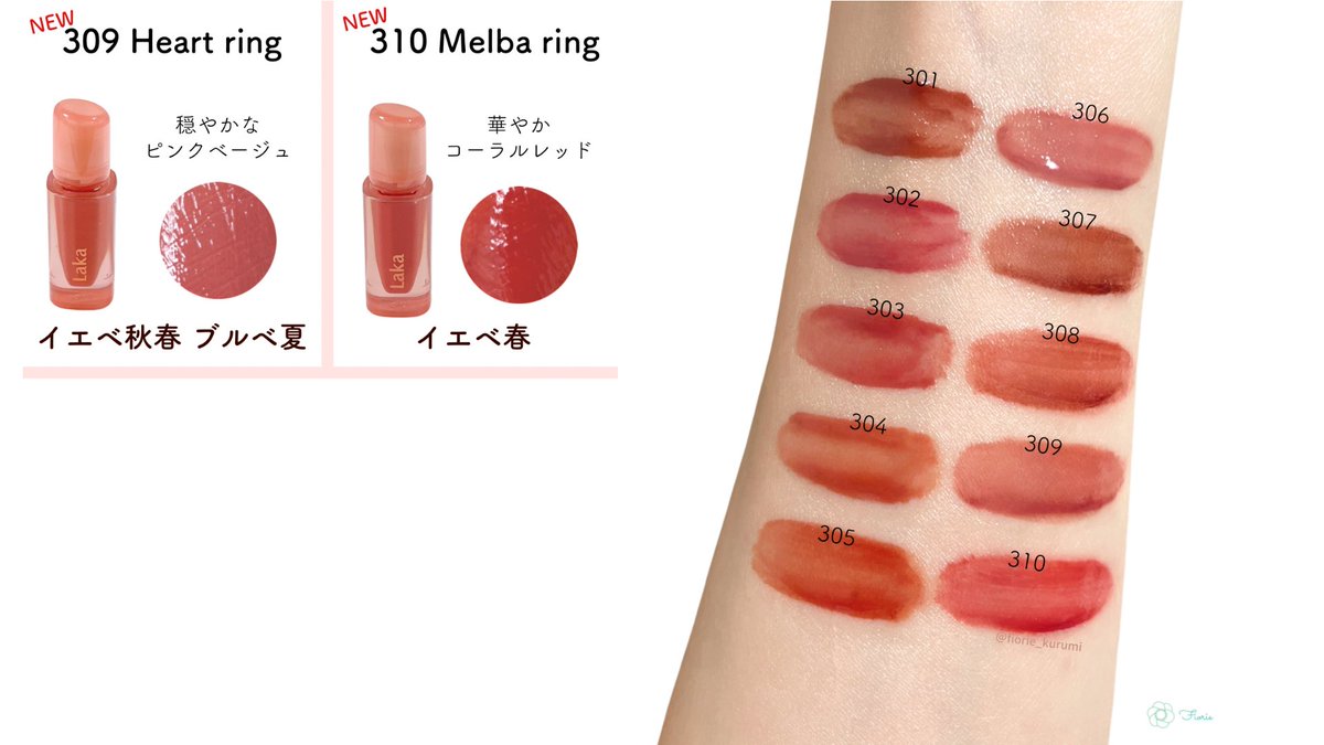 先日新しく4色が加わり全10色となったつやぷる質感のLaka(ラカ