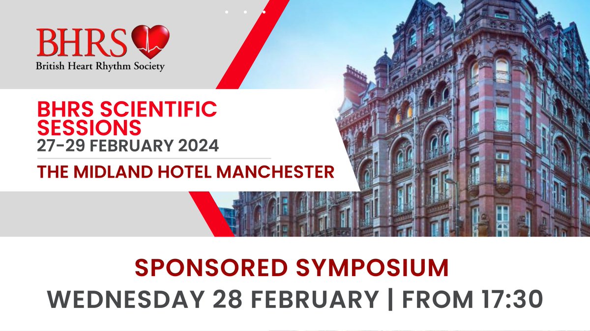 BHRS (@bhrsociety) on Twitter photo Two industry-organised symposia will be held at the
#BHRSessions
2/2 On 28 Feb, an evening symposium hosted by <a href="/bostonsci/">Boston Scientific</a> entitled “Pulsed Field Ablation: The Evidence, the Workflow, the Patient, the Future"
More info: bit.ly/47KNTxm Two industry-organised symposia will be held at the
#BHRSessions
2/2 On 28 Feb, an evening symposium hosted by <a href="/bostonsci/">Boston Scientific</a> entitled “Pulsed Field Ablation: The Evidence, the Workflow, the Patient, the Future"
More info: bit.ly/47KNTxm