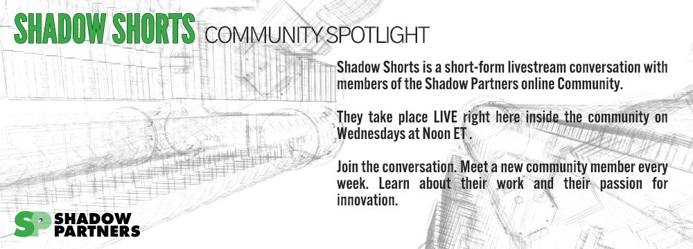 Who's innovating in the AEC industry? Every week <a href="/Jeff_Echols/">Jeff Echols - Human Connection in the Age of AI</a> talks with members of the Shadow Partners online Community about their work and their passion for innovation on Shadow Shorts. Join the community for the conversation: zurl.co/d4FL
