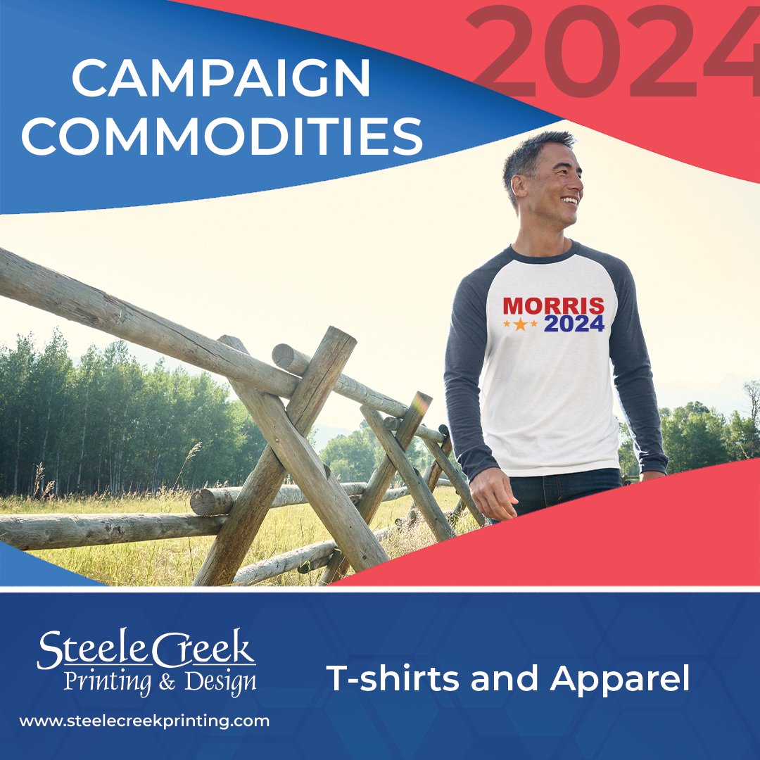 SteeleCreekPD's tweet image. It's Election Year! Get your campaign on the move with custom candidate shirts! 
#ElectionYear #CampaignShirts #CampaignStyle #ElectionSeason #PoliticalSwag