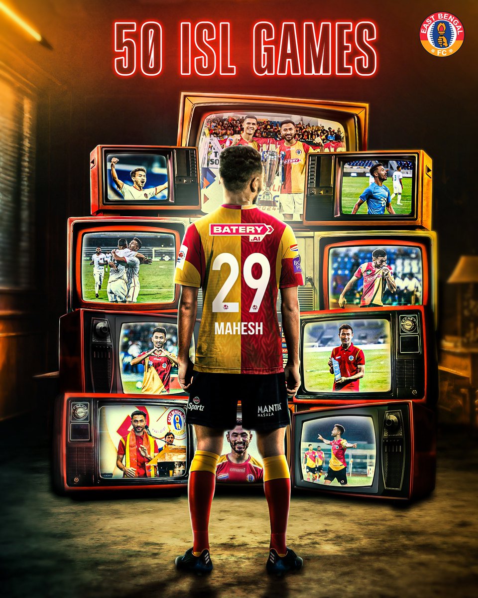 eastbengal_fc's tweet photo. 1๏ธโฃ๐ฌ๐ญ ๐ฉ๐ฅ๐๐ฒ๐๐ซ ๐ญ๐จ ๐ซ๐๐ฉ๐ซ๐๐ฌ๐๐ง๐ญ #EastBengalFC ๐ข๐ง 5๏ธโฃ0๏ธโฃ #ISL ๐ฆ๐๐ญ๐๐ก๐๐ฌ! โค๏ธ๐
Our pola, our pride! ๐ซ
#EBFCMCFC #JoyEastBengal #EastBengalFC #LetsFootball #NaoremMaheshSingh https://t.co/T99yYjyvDi