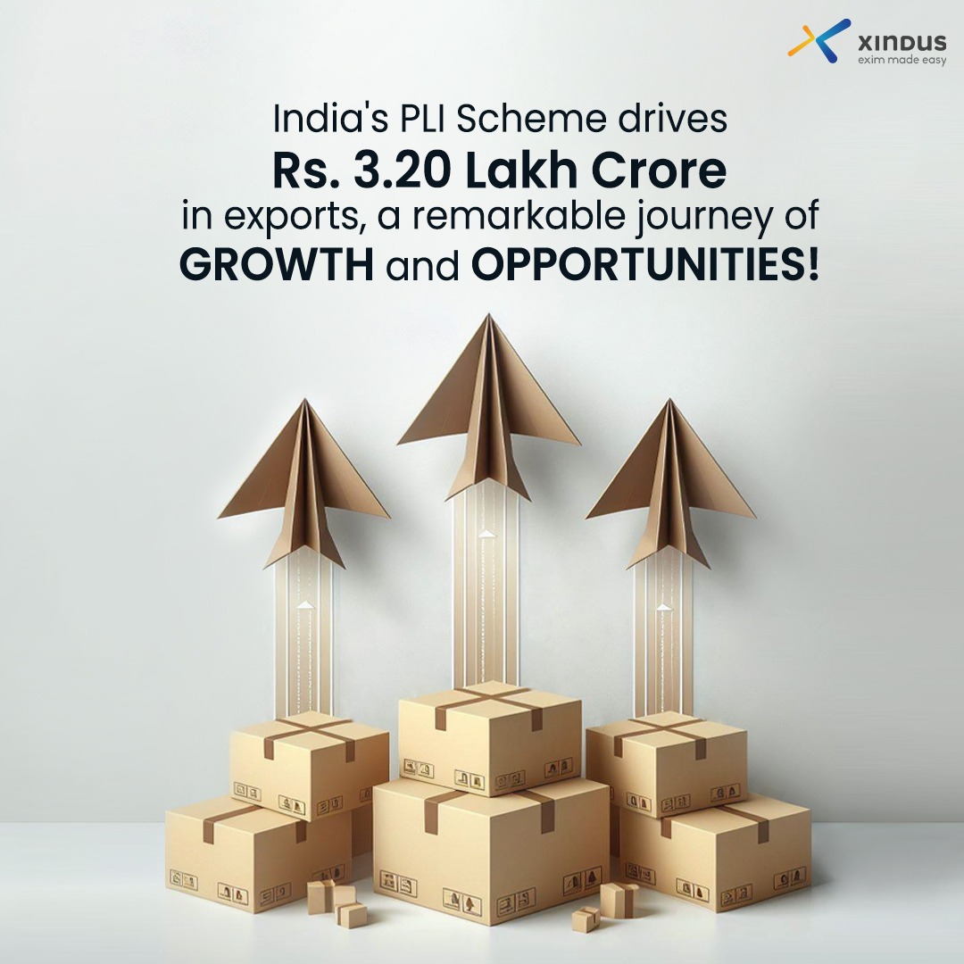 XindusTrade's tweet photo. As of November'23, the #PLI scheme has attracted investments of Rs. 1.03 lakh crore &amp; generated production &amp; sales worth Rs. 8.61 lakh crore. With over 6.78 lakh jobs created &amp; exports reaching Rs. 3.20 lakh crore, it marks a significant #milestone in India's #economicgrowth. https://t.co/BdC1Vgx5HR