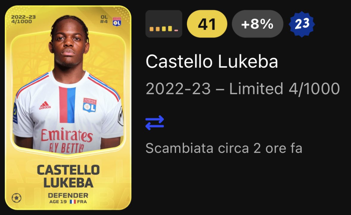 ALoneU23's tweet photo. #LastAdd • #Sorare

Last 4 important acquired was:

T. Leysen GK #OHLeuven
RK✨M. Sarr #RWDM 
Rayan Cherki #OL
Castello Lukeba #RBLeipzig 

Only #Under23 #JerseyMint #Gallery #SorareCollections https://t.co/k6sDjIJbVF