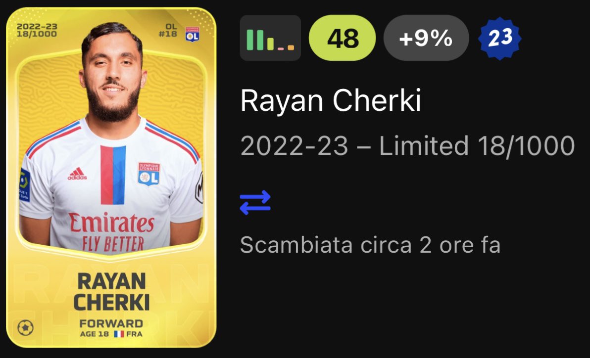 ALoneU23's tweet photo. #LastAdd • #Sorare

Last 4 important acquired was:

T. Leysen GK #OHLeuven
RK✨M. Sarr #RWDM 
Rayan Cherki #OL
Castello Lukeba #RBLeipzig 

Only #Under23 #JerseyMint #Gallery #SorareCollections https://t.co/k6sDjIJbVF
