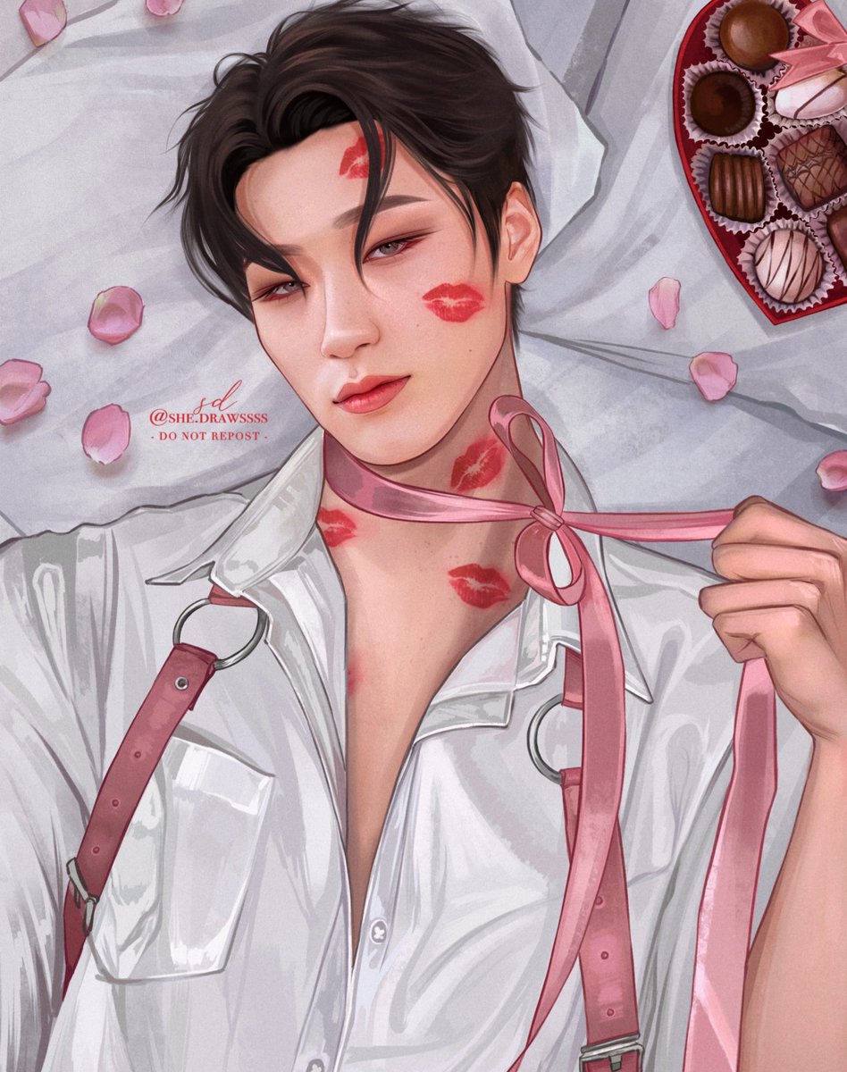 [💋🎀🍫]: valentine woosan #ATEEZ #ATEEZfanart #SAN #WOOYOUNG