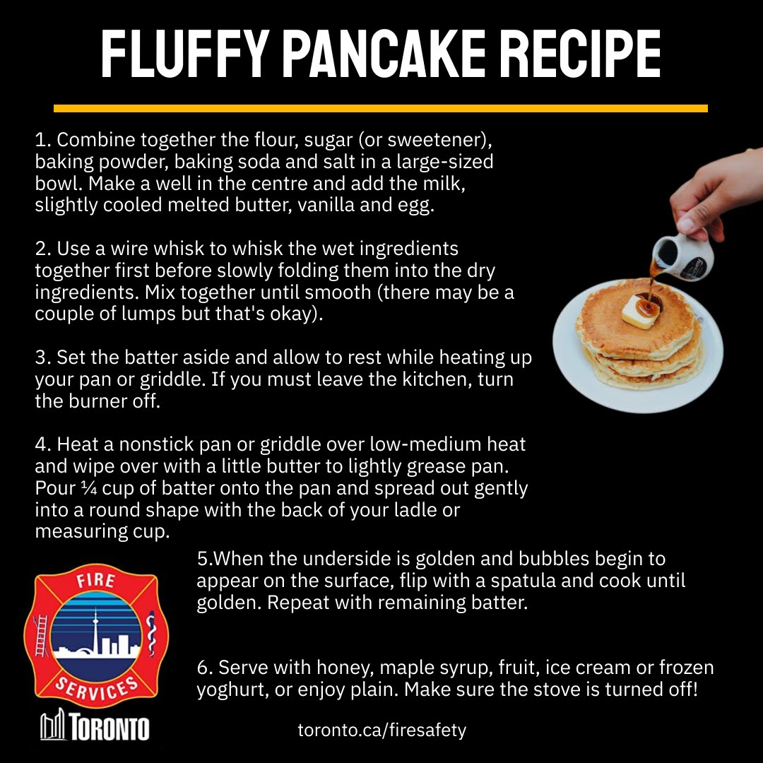 Happy #PancakeTuesday. Do you love pancakes as much as we do? Try our favourite pancake recipe. No matter what kind of meals you may be cooking today, always look while you cook. #Toronto #safety