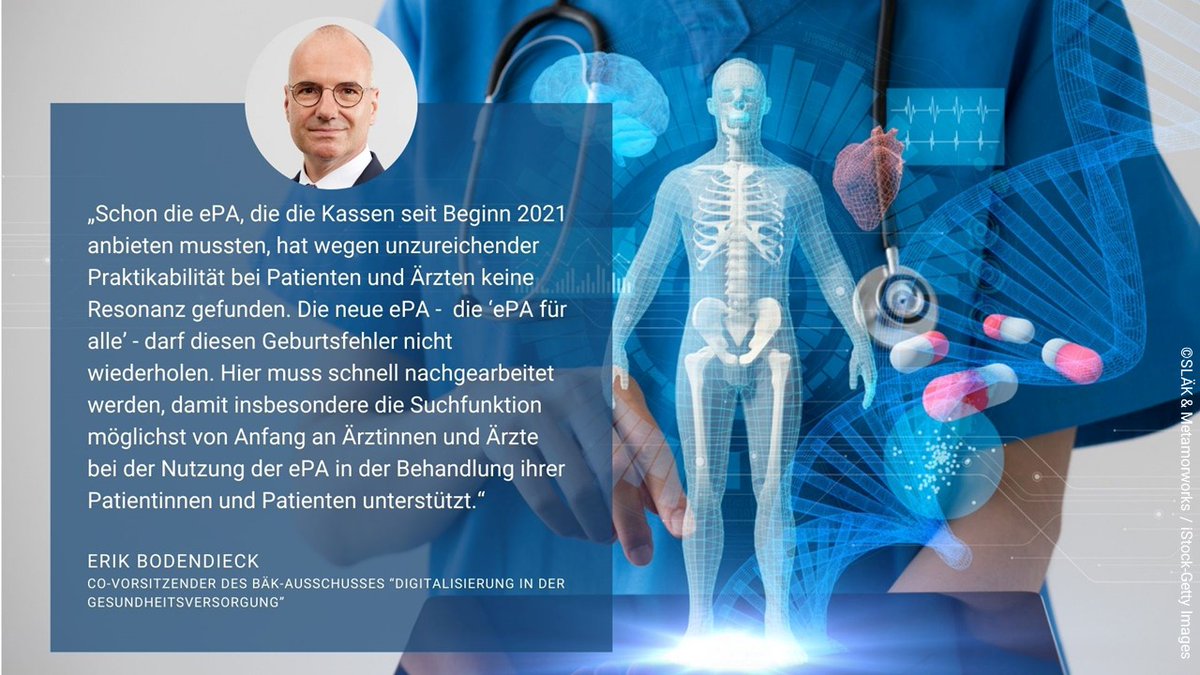 Dringender Nachbesserungsbedarf bei neuer „#ePA für alle“ bundesaerztekammer.de/presse/aktuell…