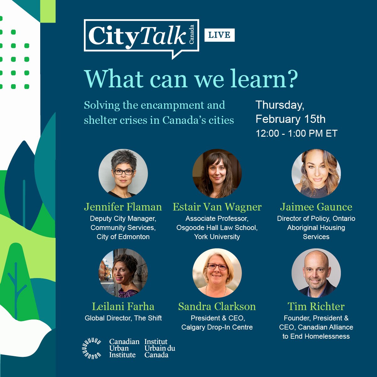 Join us this Thursday the 15th from 12:00 PM - 1:00 PM ET Join panelists with a range of perspectives on what's working, what's not, and what's next to fix systemic failures within Canada's housing infrastructure. hubs.la/Q02kRPVD0