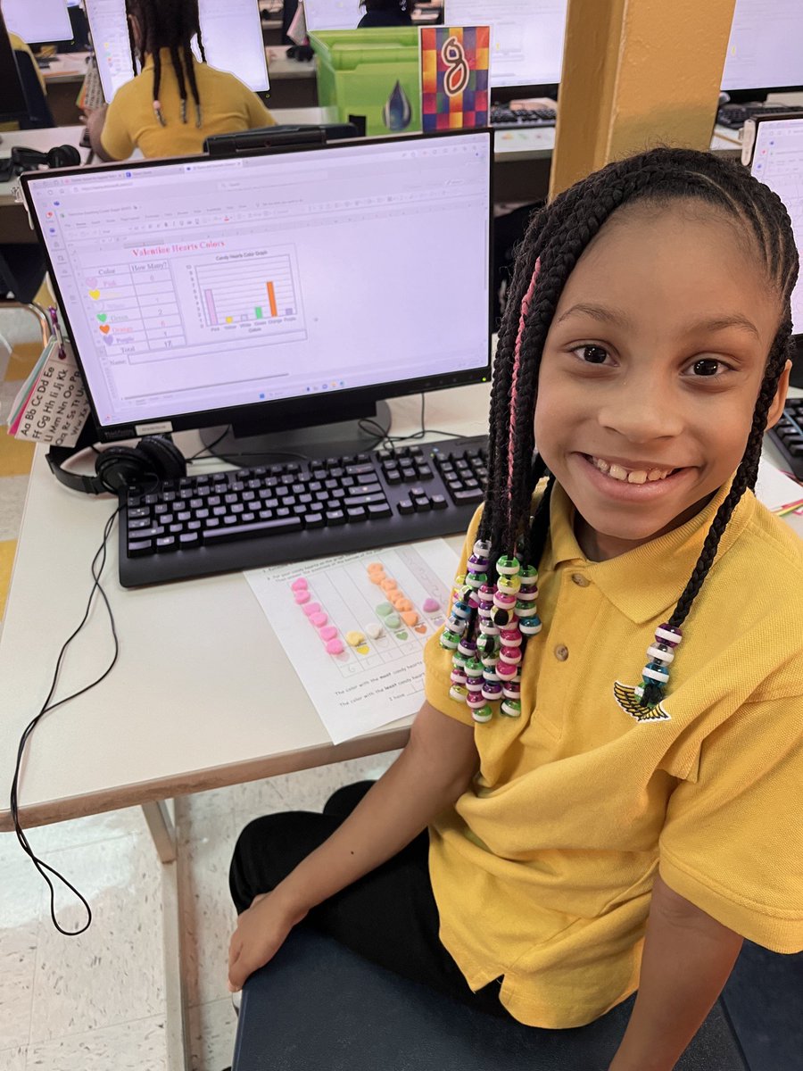 Technology is SWEET! 💗 <a href="/CSAppliedTech/">CSAT</a> 1st graders are sorting and graphing data in <a href="/msexcel/">Microsoft Excel</a> for Valentine's Day! 💘💌