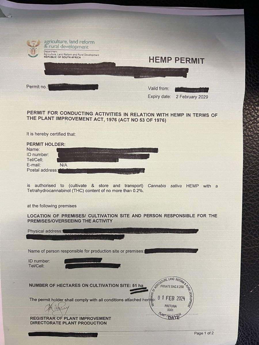 Dr_Jamaloodeen's tweet photo. One of My Many cluster farms 
((So arguable - there is no limit to the amount We Can plant With the clusters 
Let alone Vertical farming 
Multiple annual Crop cycles per Permit etc  )). 

NOTICE!!!!!!!!  -  Permit is 51 hectares - 51 
NOT 50 !!! 
 
Not limited to 50….
Someone been - misleading someone !!!