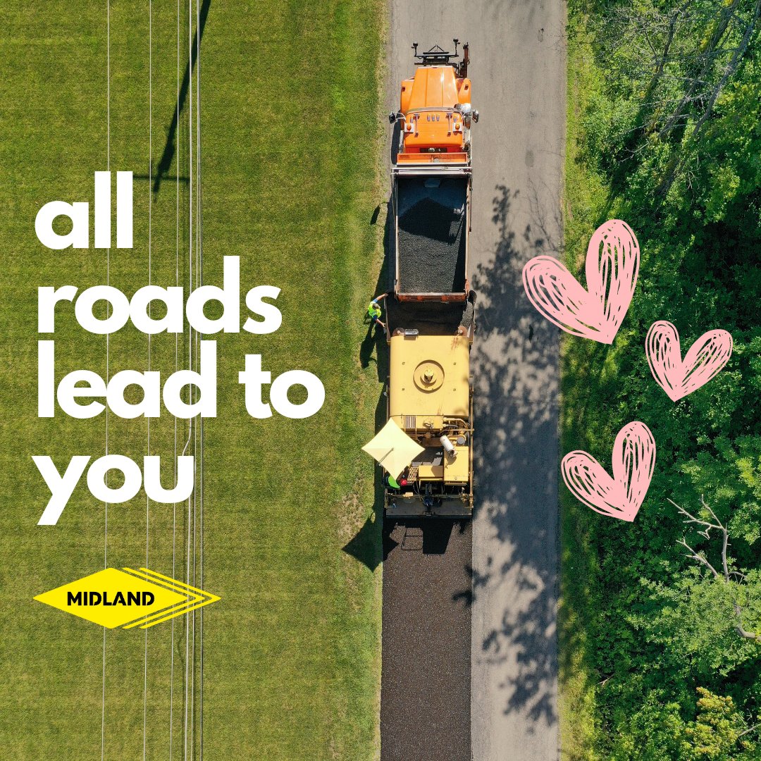 MidlandAsphalt's tweet photo. Spreading love the way we know best. Happy Valentine's Day from Midland and our true love, asphalt. https://t.co/2iEnJSF866