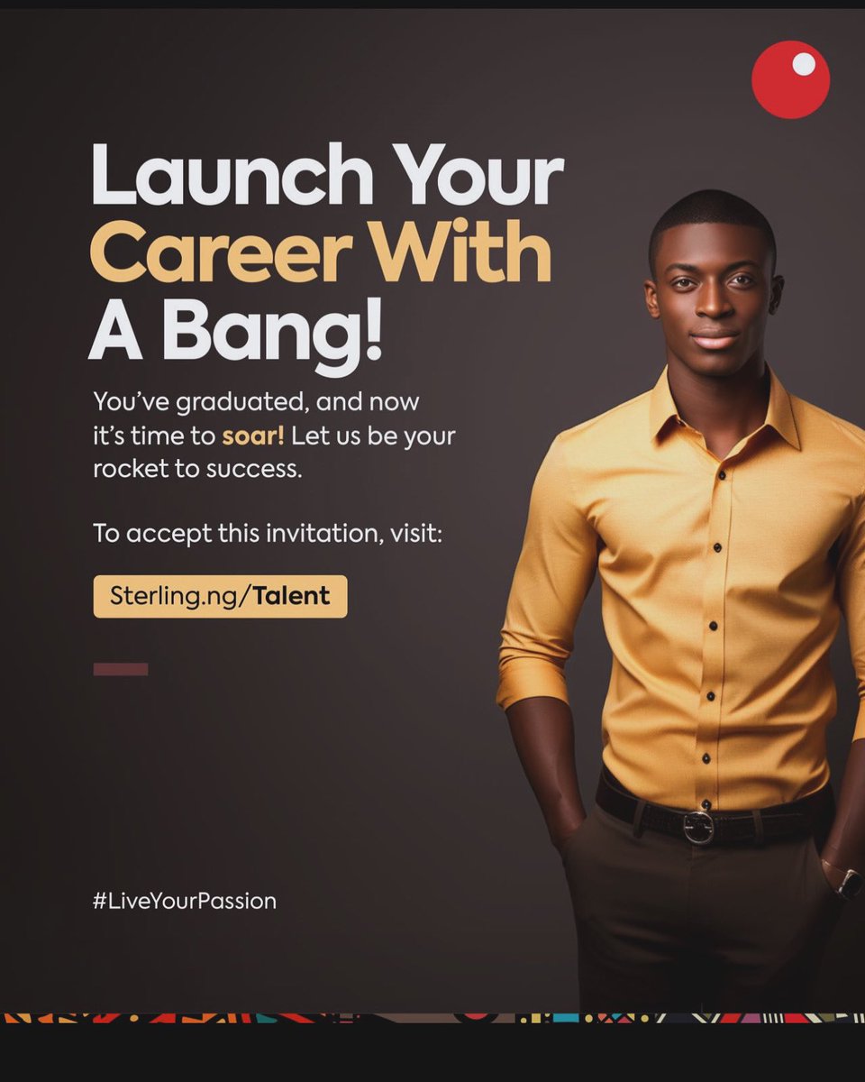 Sterling Bank Graduate Trainee Program: 

Sterling.ng/Talent

#nysc #graduatetrainee #sterlingbank
