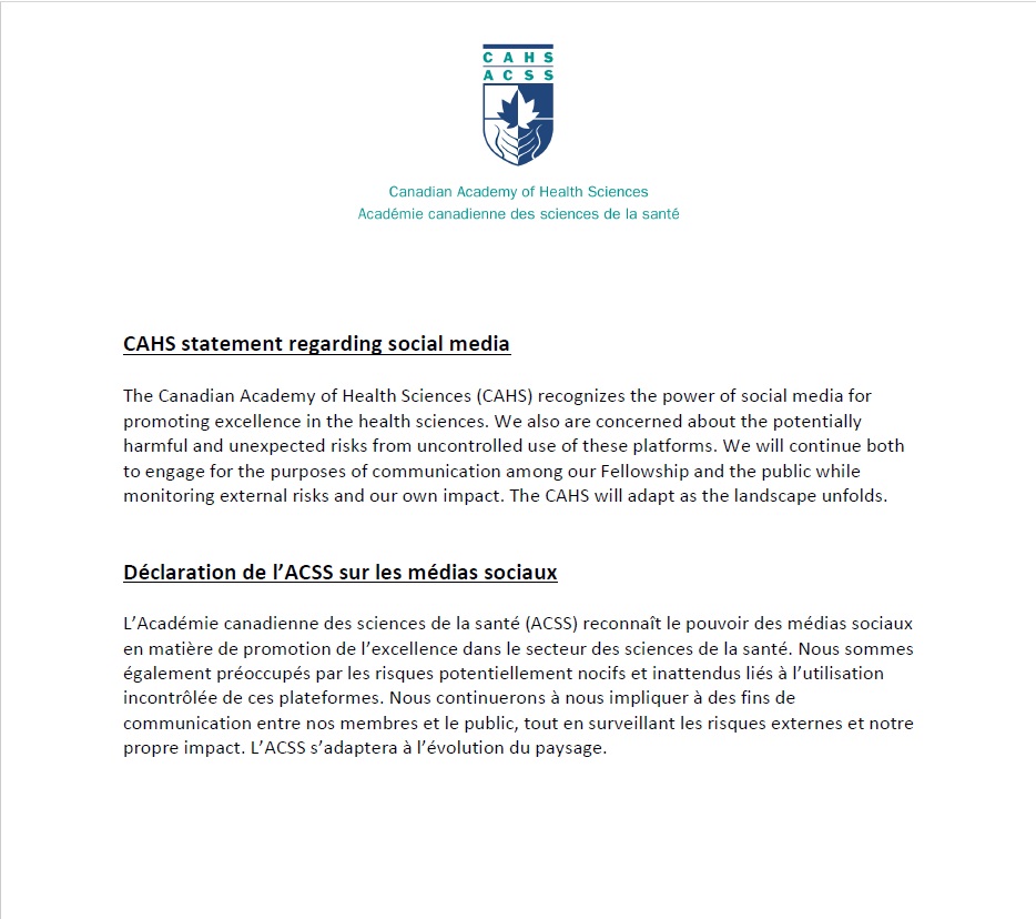 CAHS/ACSS tweet media