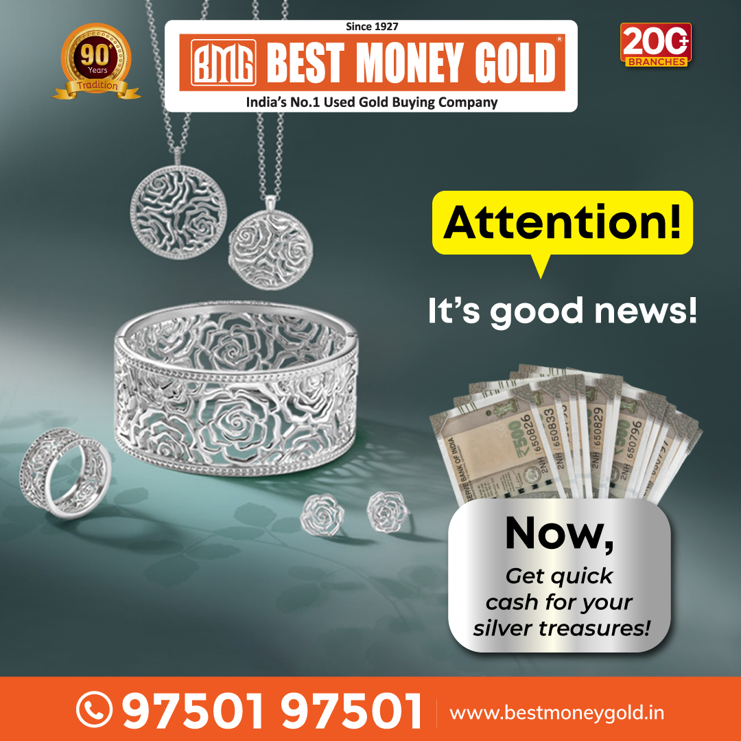 Ready to turn your silver treasures into quick cash? Look no further! At best money gold, we're offering you the opportunity to unlock instant cash for your silver valuables. #BestMoneyGold #CashForSilver #SilverTreasures #InstantCash #SilverCoins #SilverJewelry #SilverBullion