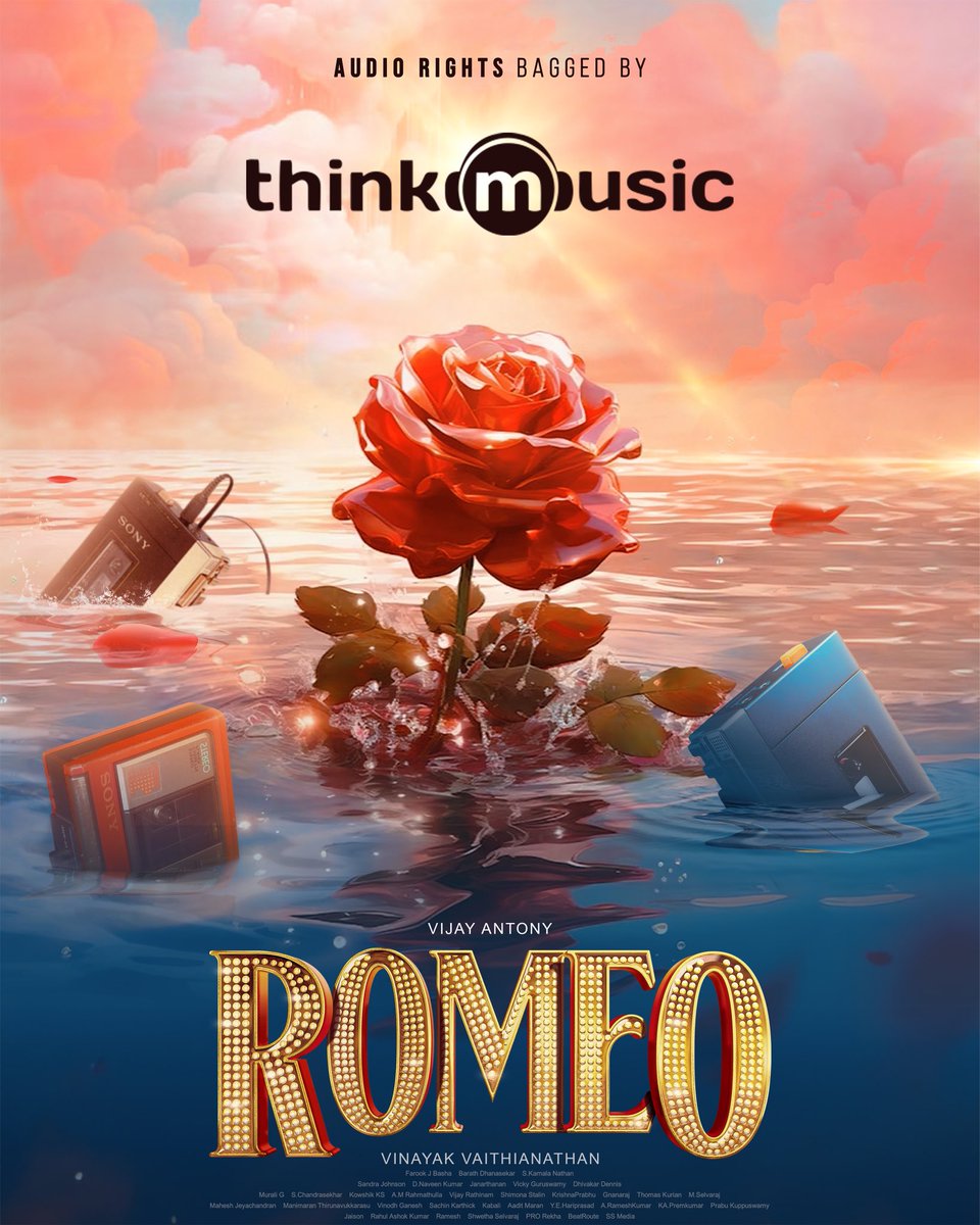 The Romantic Romeo Arrives soon🌹 

#ROMEO

We are delighted to announce that our #Romeo's audio rights have been bagged by <a href="/thinkmusicindia/">Think Music</a>🌹🎶

Musical Blockbuster

<a href="/RedGiantMovies_/">Red Giant Movies</a> <a href="/vijayantonyfilm/">VijayAntonyFilmCorporation</a> <a href="/vijayantony/">vijayantony</a> <a href="/mirnaliniravi/">mirnalini</a> <a href="/actorvinayak_v/">Vinayak Vaithianathan</a> <a href="/prorekha/">Rekha</a> <a href="/gobeatroute/">BeatRoute</a>