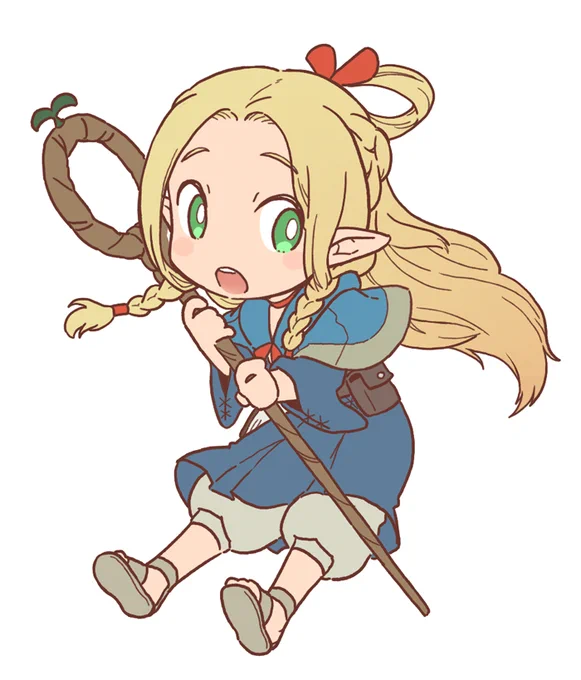 ちょっと気分転換したくてらくがき ダンジョン飯のマルシル～アニメ面白いので毎週楽しみにしてる 