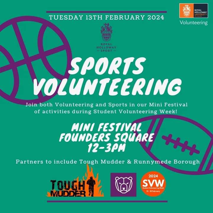 Day two of Student Volunteering Week brings Sports Volunteering opportunities to @RoyalHolloway students in Davison building today. #SVW2024 #studentjourney #iwill #fivedaysofchange @StudentVolWeek @UKSVN @Sport_England @NCVO @RunnymedeBC @ToughMudder @RHULSPORT @RHCampusLife