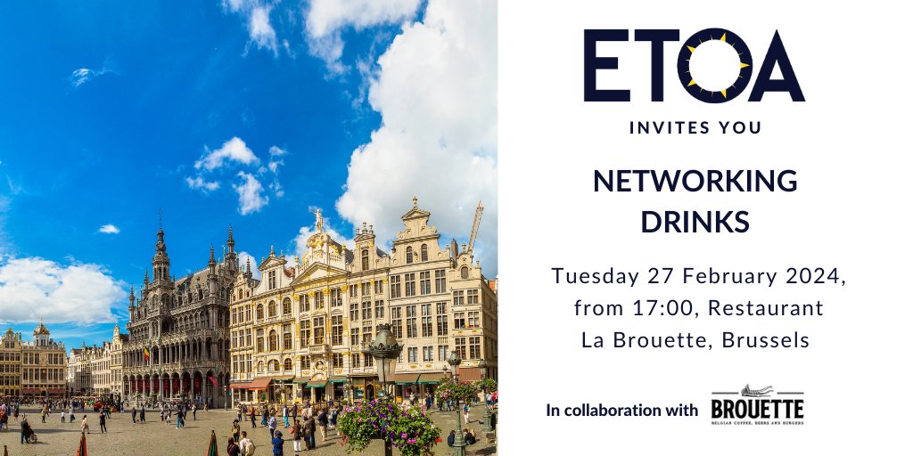 🥂 Join us for Networking Drinks in #Brussels! You're invited to an evening of networking, drinks, and great conversations at La Brouette on 27 February! 👉 RSVP now to secure your spot and join us for a memorable evening in Brussels: bit.ly/48gjuXn See you there!