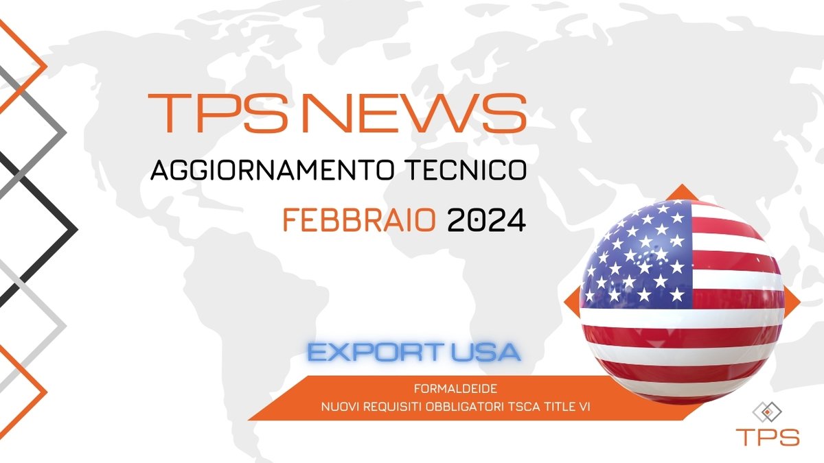 stefano_ottavi's tweet photo. TPS News February 2024 - USA EXPORT - Formaldehyde - New mandatory requirements TSCA Title VI
🌍 On March 22, 2024,New obligations under TSCA Title VI concerning the emission of formaldehyde from laminated products will take effect in the United States. https://t.co/7zdqKlnJhu https://t.co/dludoWfjgi
