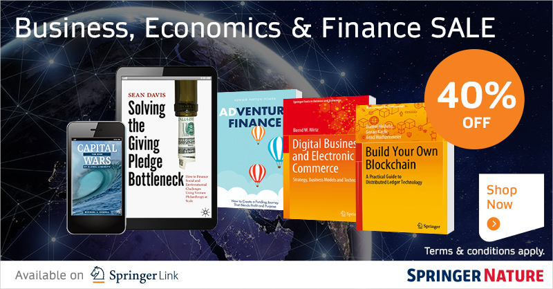 Don't miss out on the Business, Economics and Finance Sale! Enjoy 40% off on selected books and ebooks. Hurry, the sale only lasts until Feb. 22. bit.ly/3UBHVLK