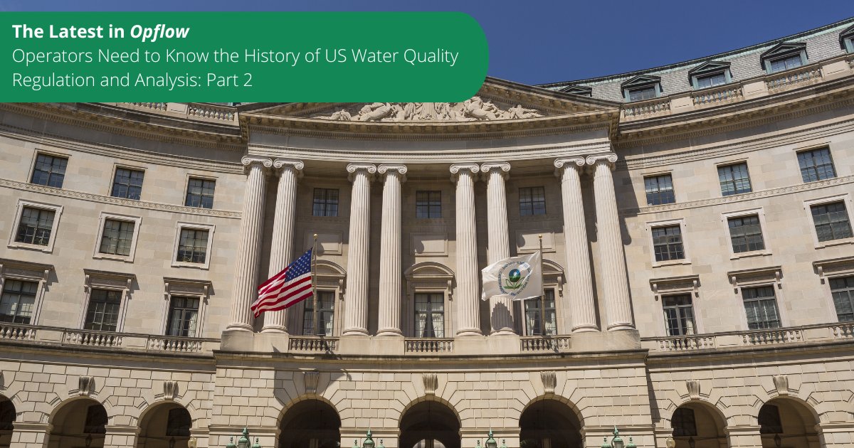 awwa's tweet photo. In 1889, water professionals addressed pollution with standardized tests. Today, stricter standards ensure high-quality, legally defensible data. Explore water regulation history in Opflow: https://t.co/Goi9Q1ZlsK #Opflow #SafeDrinkingWaterAct https://t.co/2F1gdNcpVO