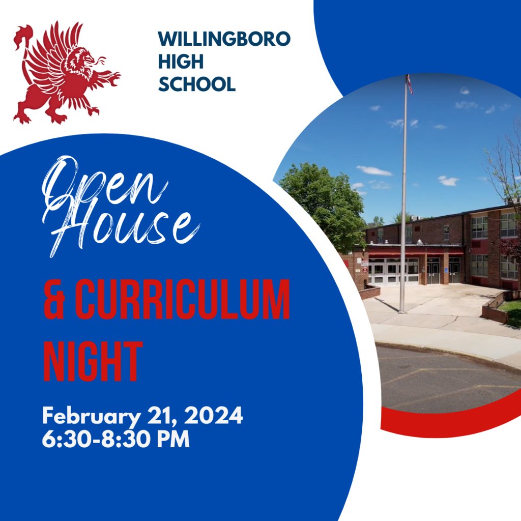 Calling all future Chimeras! Willingboro High School will be holding its 1st Annual Open House and Curriculum Night on Wednesday, February 21, 2024! This event is open to all current 8th-grade students and their families. Come and learn more about why you should be a Chimera!