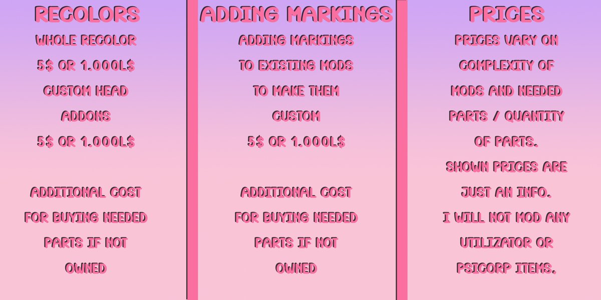 AyumiYumibear's tweet photo. Updated commission info!  Commissions are open, please feel free to message me! ♥  

Thank you for your support!   

#furry #commissions #open #sl #anthro #skinmods #inworld #prices https://t.co/5b1qBOAyRQ
