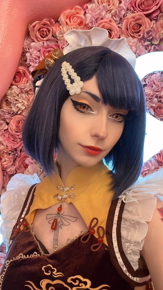 _im_drea_'s tweet photo. Xiangling maid 🩷 https://t.co/XobyC762TO