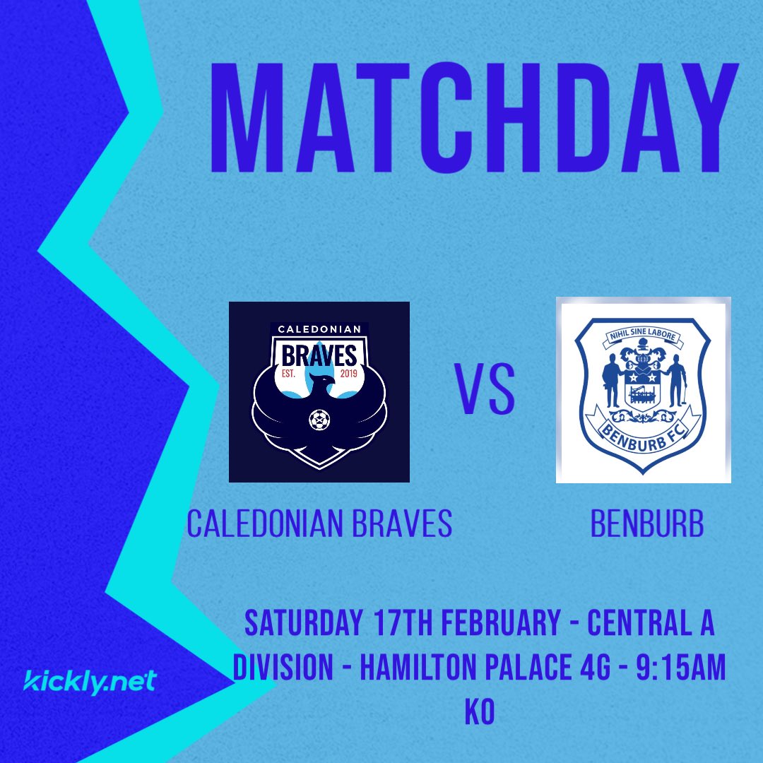 Back to league action this Saturday as we are away to Caledonian Braves. 

Come on the Chookies 🔵⚪️🔵⚪️