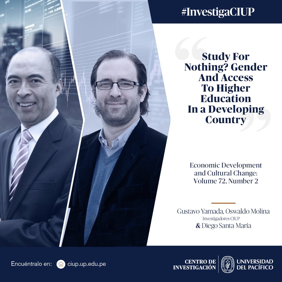 La riqueza del hogar durante la adolescencia es 56% más determinante para las niñas que para los niños a la hora de matricularse. Lee el análisis de Gustavo Yamada y <a href="/OswaldoMolinaC/">Oswaldo Molina</a> , investigadores #CIUP, junto a Diego Santa María 👉bit.ly/3OwbCtE