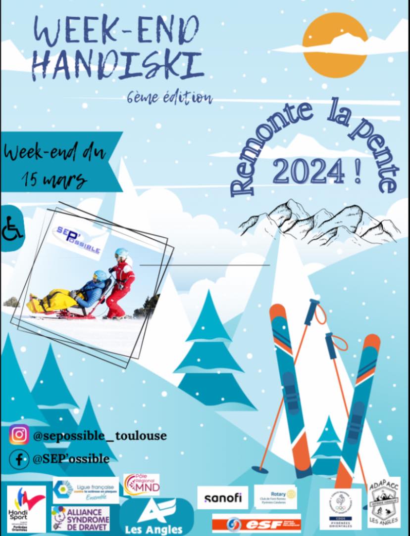Ligue Française contre la Sclérose En Plaques (@lfsep) on Twitter photo Et on oublie pas le Week-end #Handiski Remonte la Pente dans les #pyrenees ! ❄️
Rendez vous le weekend du 15-17 mars à <a href="/LesAnglesSki/">Les Angles</a> ! 2 jours de ski pour les patients SEP ! ☃️
Contactez SEP'ossible pour vous inscrire !
sebkubler@gmail.com
0649986730
#scleroseenplaques #SEP Et on oublie pas le Week-end #Handiski Remonte la Pente dans les #pyrenees ! ❄️
Rendez vous le weekend du 15-17 mars à <a href="/LesAnglesSki/">Les Angles</a> ! 2 jours de ski pour les patients SEP ! ☃️
Contactez SEP'ossible pour vous inscrire !
sebkubler@gmail.com
0649986730
#scleroseenplaques #SEP
