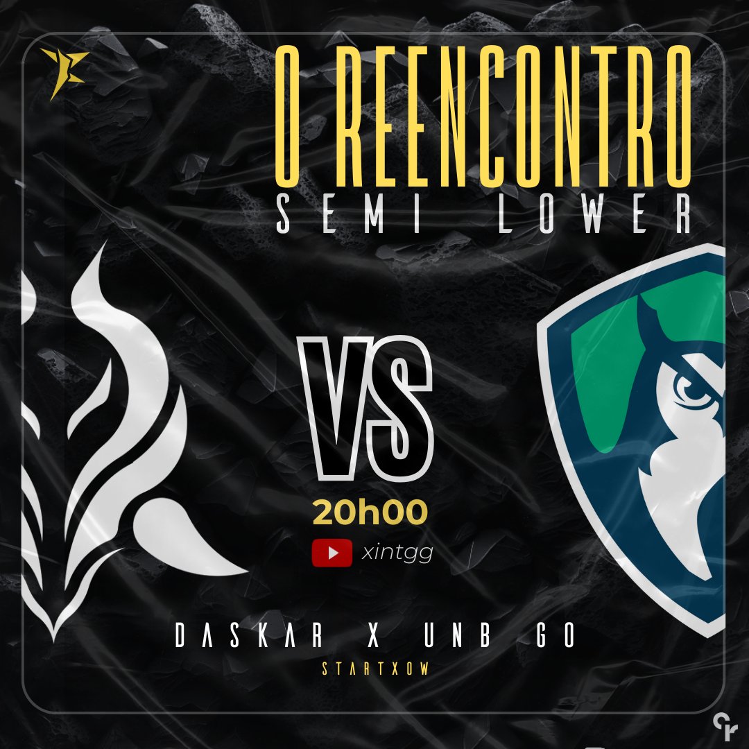 🌟 Hoje tem Semi da Lower, com direito a um grande reencontro das potências UNB GO e DASKAR!!!

As equipes vão se enfrentar na mesma fase que foi da última edição! Porém, dessa vez ainda em modelo MD1!

Qual seu palpite? Nos encontramos hoje às 20h!

🔴 youtube.com/@Xintgg