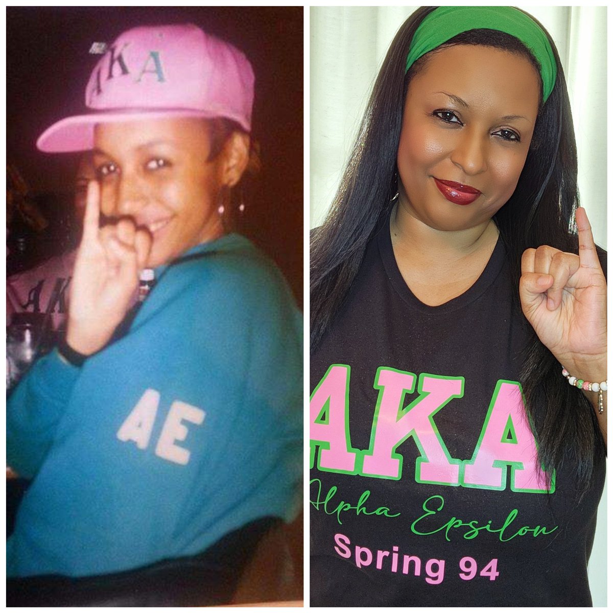 Lizzs_Lockeroom's tweet image. It MY AKAVERSARY! 30 years of "Service to all Mankind" Skee-Wee! #AKA1908 #AEMade #Spring94 #30YEARS #VSU #SingingIvies #4 🩷💚🩷💚 #ThenNow