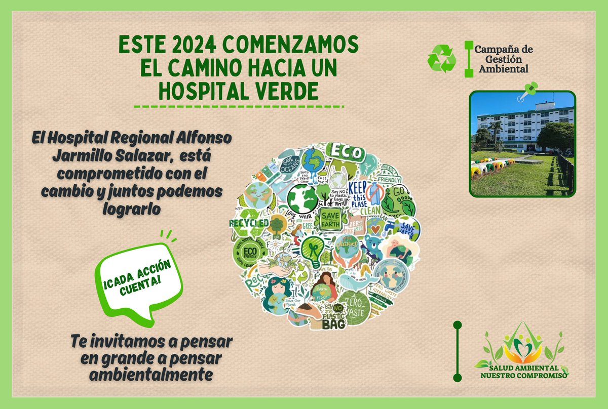 AlfonsoHospital's tweet photo. #PiensaAmbientalmente | Este 2024 comenzamos el camino para ser un hospital verde. 💚

🫵Una iniciativa donde cada acción cuenta y juntos vamos a lograrlo. 💪💚 https://t.co/rqVrgaV2yE