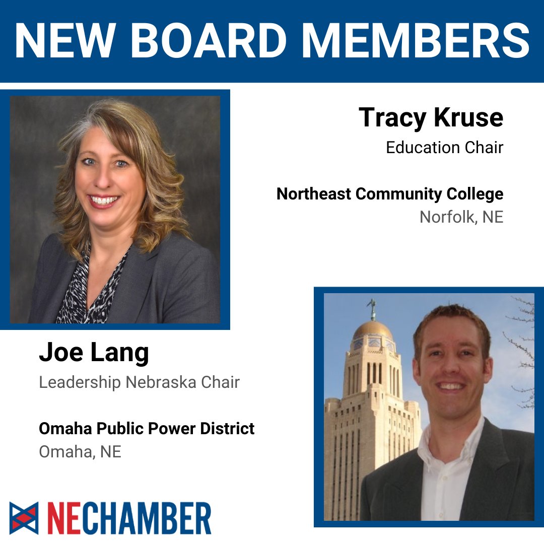 We're thrilled to welcome Tracy Kruse and Joe Lang to our Board of Directors! We can't wait to see the differences you make in this position.
@northeastedu
@OPPDNews