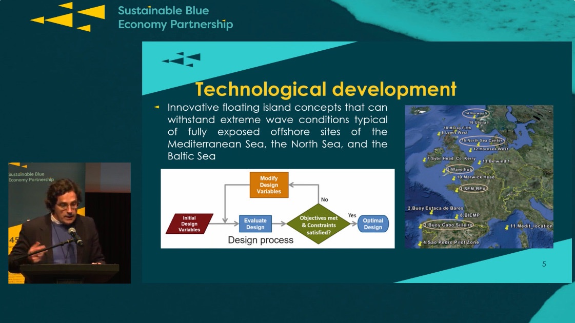 <a href="/VLIZnews/">Flanders Marine Institute - VLIZ</a> Lorenzo Cappietti from Florence Uni presented #FAMOS: aiming to develop sustainable reliable and socially acceptable conceptual design of modular floating islands for the creation of multifunctional sea areas in deep water and fully exposed conditions. #BlueEconomyEU