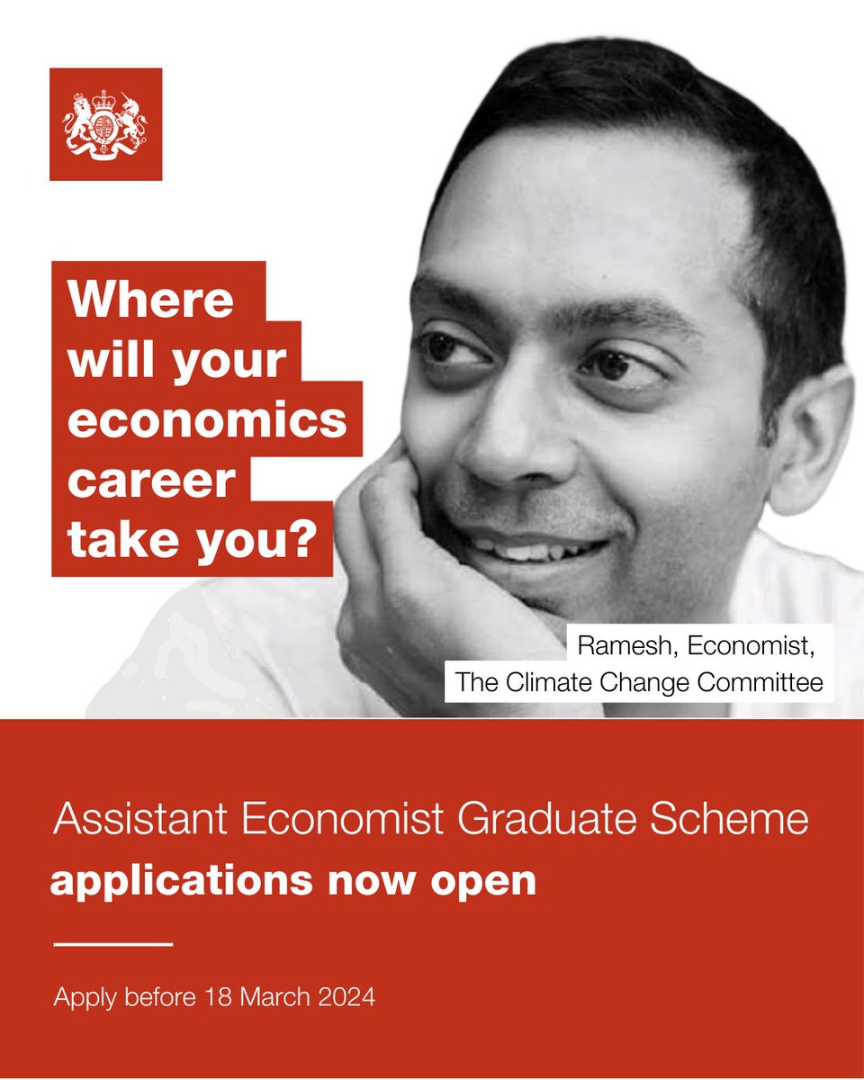 A brilliant feature of government economics is the variety of directions your career can take! Our economists work across more than 50 departments from @hmtreasury 💷 to @spacegovuk 🛰️!   Find out more about our graduate scheme: bit.ly/ges-graduate