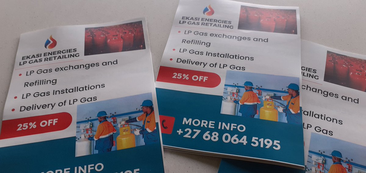 BackmanMedia's tweet photo. 👋 A5 flyers for Ekasi Energies are done. 🥰
Our flyers printing starts from 100 flyers all the way to a box of 5000 flyers. 😊
#designNshine 🌈⭐🌟💖
#flyer #flyers #flyerdesign #flyerprinting #print #printing #design #designservices #business #advertise #advertising https://t.co/wtksNkGdrg