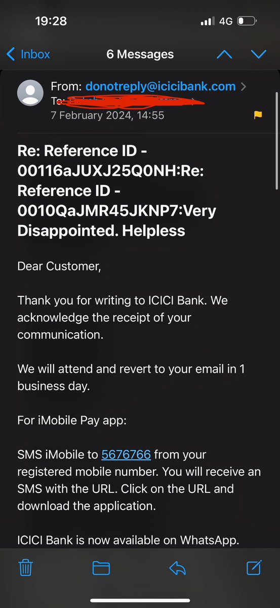 daksudhir's tweet photo. @ICICIBank_Care @ICICIBank I had written an email that needs to be addressed to customer.care@icicibank.com and wealthmanagement@icicibank.com on 07/02/2024 but no response. Then I wrote again on 10/02/2024. Again no response after 2 business days. Atrocious customer care. https://t.co/bjYSyn1j2y