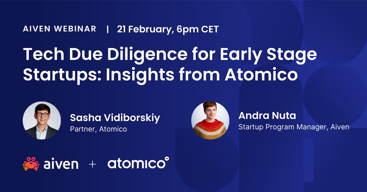 🚀Calling all Startup founders! Join us for a #webinar on Feb 21 at 6PM CET where Sasha Vidiborskiy of @atomico will delve into the world of enterprise software, blockchain, AI/ML applications, and more. Don't miss out! Sign up now: ow.ly/EsAx50QAeUg #Startups #TechInsights