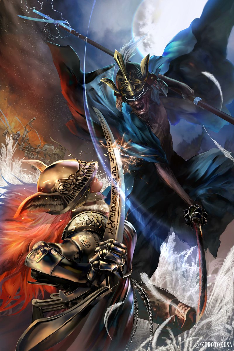 Malenia, Blade of Miquella vs Isshin, the Sword Saint

Artist: <a href="/kurotokusa/">くろとくさ/黒木賊/KUROTOKUSA</a>
