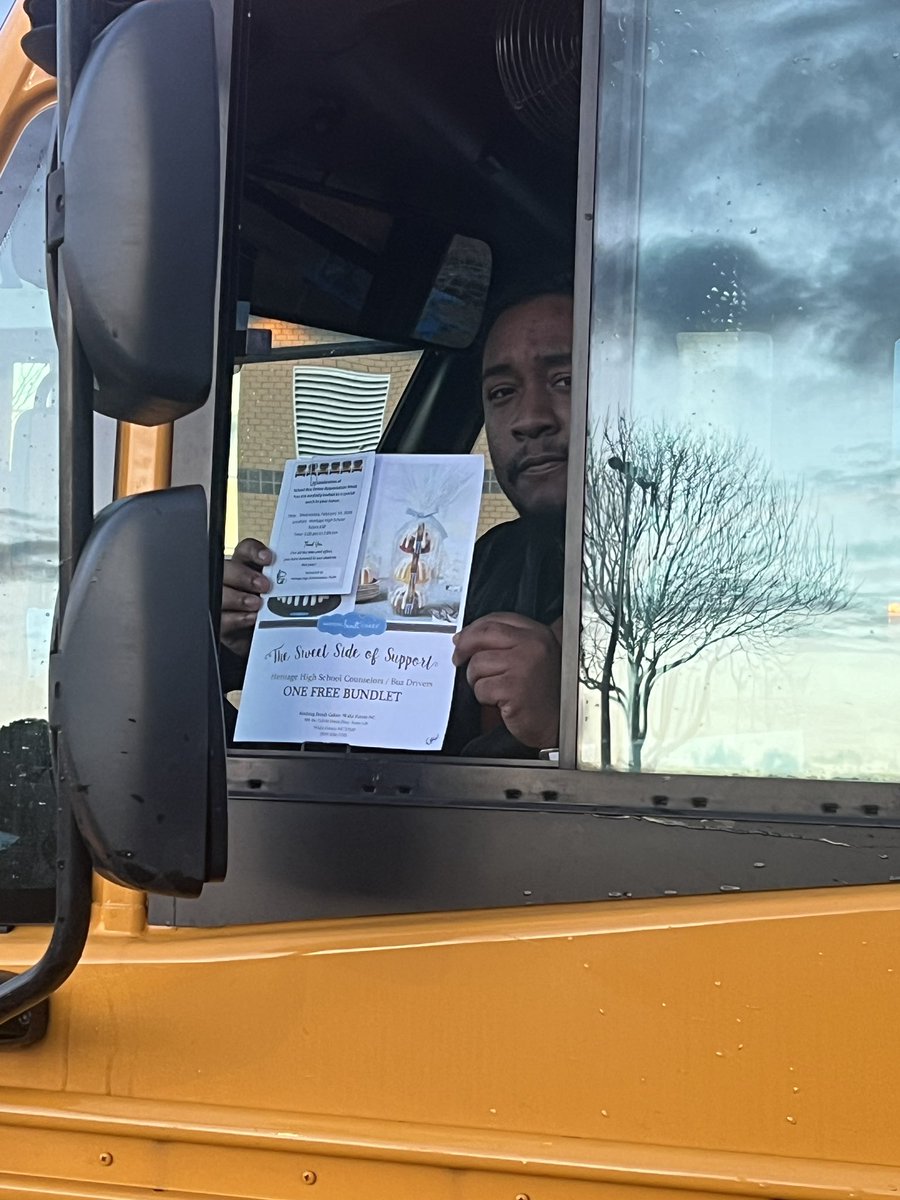 We love our bus drivers to the moon and back!! To honor their hard work and dedication, here’s some free Nothing Bundt Cakes and an invite to lunch on Wednesday. #wcpsslovesthebus #huskieslovethebus