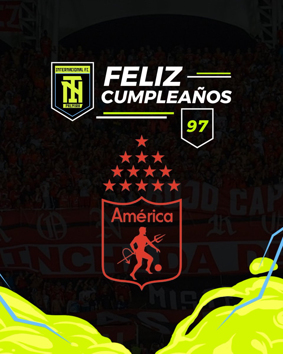 internaciopalmi's tweet photo. ¡Felicidades, @AmericadeCali!
Los 'Diablos Rojos' cumplen 97 años. https://t.co/9Rp73wydzn