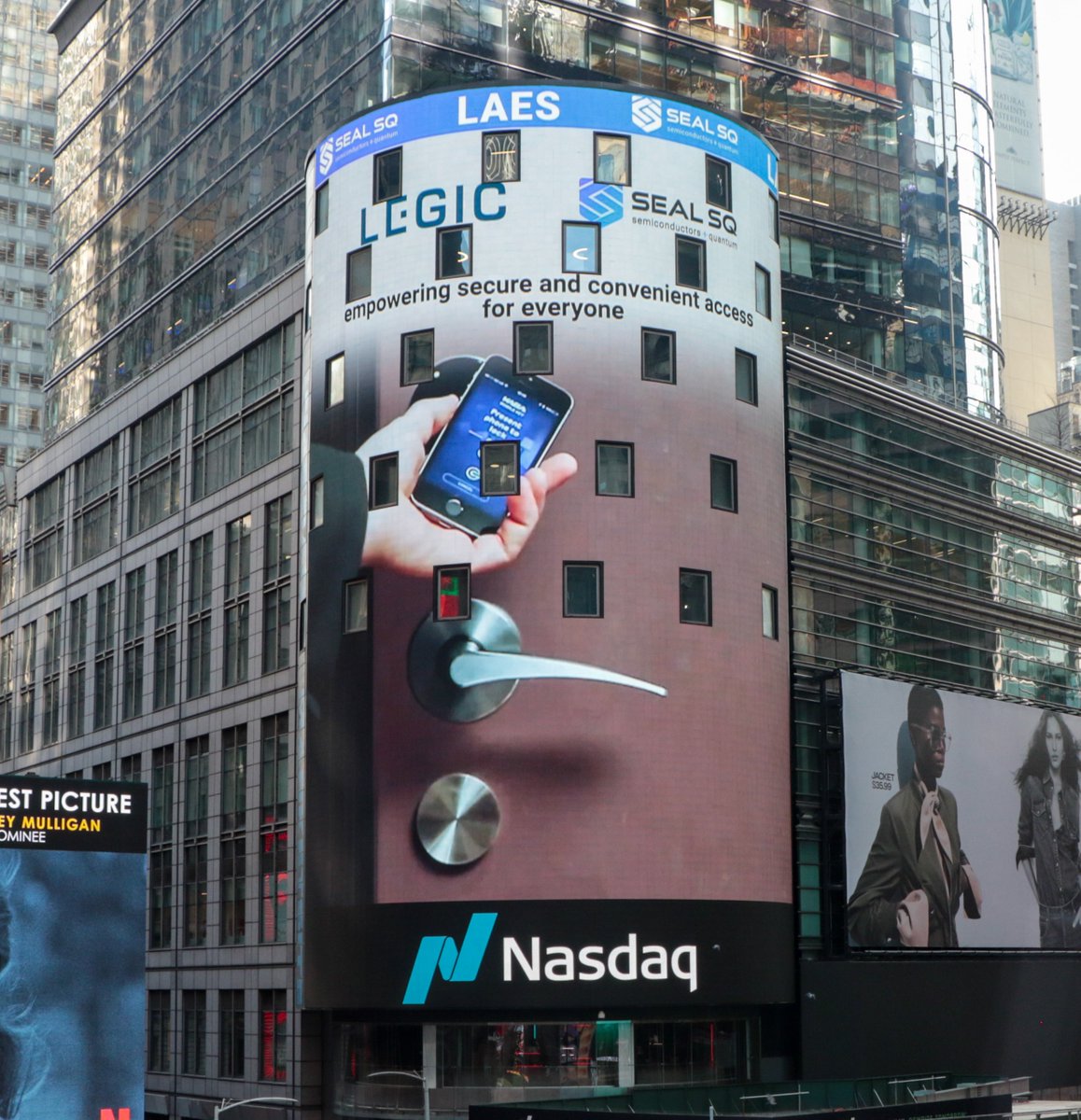 📣SEALSQ and LEGIC Idensystems have announced today the expansion of their existing partnership. We celebrate it with an amazing video on #NASDAQ Tower in Times Square NYC. Watch it here: hubs.li/Q02kR_PB0 Read More: hubs.li/Q02kRYBF0